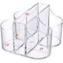 TigerChef 5 Compartment Clear Cutlery Utensil Napkin Caddy Organizer addl-1