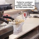 TigerChef 5 Compartment Clear Cutlery Utensil Napkin Caddy Organizer addl-5