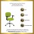 Flash Furniture H-2376-F-GN-ARMS-GG Mid-Back Apple Green Mesh Task Chair with Arms and Chrome Base addl-1