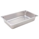 TigerChef Full Size Stainless Steel Steam Table Pan 4" Deep - 2 pcs addl-1