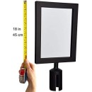 TigerChef Black Stanchion Top Sign Frame - 5 pcs addl-1