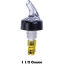 TigerChef Measured Liquor Pourer with Collar, Yellow, 1-1/2 oz., 6/Pack addl-1