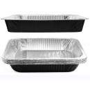 TigerChef Black Disposable Half Size Aluminum Foil Steam Table Pans, 9" x 13" - 5 pcs addl-2