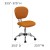 Flash Furniture H-2376-F-ORG-GG Mid-Back Orange Mesh Task Chair with Chrome Base addl-1
