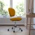 Flash Furniture H-2376-F-ORG-GG Mid-Back Orange Mesh Task Chair with Chrome Base addl-3