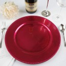 TigerChef Red Beaded Melamine Charger Plate 13" - Set of 6 addl-3