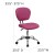 Flash Furniture H-2376-F-PINK-GG Mid-Back Pink Mesh Task Chair with Chrome Base addl-1