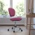 Flash Furniture H-2376-F-PINK-GG Mid-Back Pink Mesh Task Chair with Chrome Base addl-3