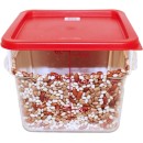TigerChef Red Square Container Lids for 6 & 8-Quart Square Food Storage Containers - 4 pcs addl-1