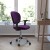 Flash Furniture H-2376-F-PUR-ARMS-GG Mid-Back Purple Mesh Task Chair with Arms and Chrome Base addl-2