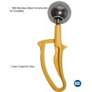 TigerChef Yellow Easy Grip Ergonomic Squeeze Handle Disher 1-5/8 oz. addl-2