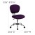 Flash Furniture H-2376-F-PUR-GG Mid-Back Purple Mesh Task Chair with Chrome Base addl-1