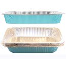 TigerChef Carribean Blue Disposable Full Size Aluminum Foil Steam Table Pans - 5 pcs addl-2