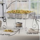 TigerChef Chrome Wire Half Size Chafer Stand for Decorative Wire Pan Holders addl-1