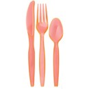 TigerChef Neon Plastic Party Cutlery Sets, Forks, Knives, Spoons, 384/Pack addl-4