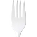 TigerChef White Medium Weight Plastic Forks, 1000/Pack addl-1