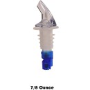 TigerChef Plastic Measured Liquor Pourer without Collar, Blue, with Pourer Dust Covers 7/8 oz., 12/Pack addl-2
