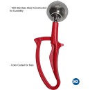 TigerChef Easy Grip Ergonomic Squeeze Handle Red Disher 1-1/3 oz. addl-2