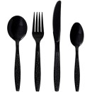 TigerChef Black Heavyweight Soup Spoons with Engraved Handle Design, 1000/Pack addl-1