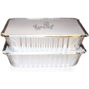 TigerChef Disposable Aluminum Foil Quarter Size Baking Pans, 2.25 Lbs.,  5.4 x 8.9 , 30/Pack