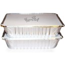TigerChef Disposable Aluminum Foil Pans with Board Lids, 2-1/4-lb., 8.44" x 5.89