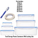 TigerChef 12-Piece Food Storage Container Set with Lids, Includes Freezer Labels & Marker addl-1