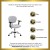 Flash Furniture H-2376-F-WHT-ARMS-GG Mid-Back White Mesh Task Chair with Arms and Chrome Base addl-1
