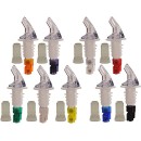 TigerChef 9-Pack Plastic Measured Liquor Pourers without Collar with Pourer Dust Covers addl-2