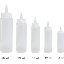 TigerChef Clear Plastic Wide-Mouth Squeeze Bottle 32 oz. - LionsDeal