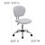 Flash Furniture H-2376-F-WHT-GG Mid-Back White Mesh Task Chair with Chrome Base addl-1