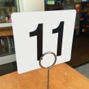 TigerChef 4" x 4" Plastic Table Numbers 1-25 addl-1