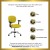 Flash Furniture H-2376-F-YEL-ARMS-GG Mid-Back Yellow Mesh Task Chair with Arms and Chrome Base addl-1