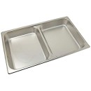 TigerChef Full Size Divided Steam Table Pan, 2-1/2" Deep - 2/Pack addl-2