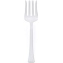 TigerChef White Heavy Duty Disposable Plastic Serving Spoon/Fork Set, 6 Sets addl-3