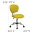 Flash Furniture H-2376-F-YEL-GG Mid-Back Yellow Mesh Task Chair with Chrome Base addl-1
