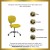 Flash Furniture H-2376-F-YEL-GG Mid-Back Yellow Mesh Task Chair with Chrome Base addl-2