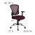 Flash Furniture H-8369F-ALL-BY-GG Mid-Back Burgundy Mesh Executive Office Chair with Chrome Base and Arms addl-1