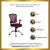 Flash Furniture H-8369F-ALL-BY-GG Mid-Back Burgundy Mesh Executive Office Chair with Chrome Base and Arms addl-2