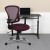 Flash Furniture H-8369F-ALL-BY-GG Mid-Back Burgundy Mesh Executive Office Chair with Chrome Base and Arms addl-3