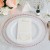 TigerChef Clear Acrylic Plastic Charger Plate With Rose Gold Beaded Rim 12" addl-1