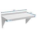 Koolmore WMSH-1224 24"L x 12"D Stainless Steel Wall Shelf addl-3