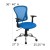 Flash Furniture H-8369F-BL-GG Mid-Back Blue Mesh Executive Office Chair with Chrome Base and Arms addl-1