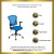 Flash Furniture H-8369F-BL-GG Mid-Back Blue Mesh Executive Office Chair with Chrome Base and Arms addl-2