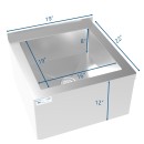 Koolmore MPS-1922123 One Compartment Floor Mop Sink 22"W x 19"D x 12"H Overall addl-5