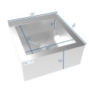 Koolmore MPS-2424133 One Compartment Floor Mop Sink 24"L X 24"D X 13"H Overall addl-3