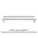 Koolmore WMSH-1248 48"L x 12"D Stainless Steel Wall Shelf addl-4