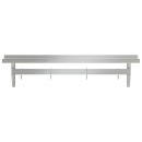 Koolmore WMPS-1248 48"L x 12"D Stainless Steel Wall Shelf with Pot Rack addl-4