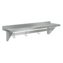 Koolmore WMPS-1248 48"L x 12"D Stainless Steel Wall Shelf with Pot Rack addl-2