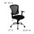 Flash Furniture H-8369F-BLK-GG Mid-Back Black Mesh Executive Office Chair with Chrome Base and Arms addl-1