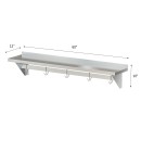 Koolmore WMPS-1260 60"L x 12"D Stainless Steel Wall Shelf with Pot Rack addl-1